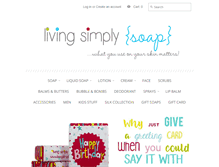 Tablet Screenshot of livingsimplysoap.com